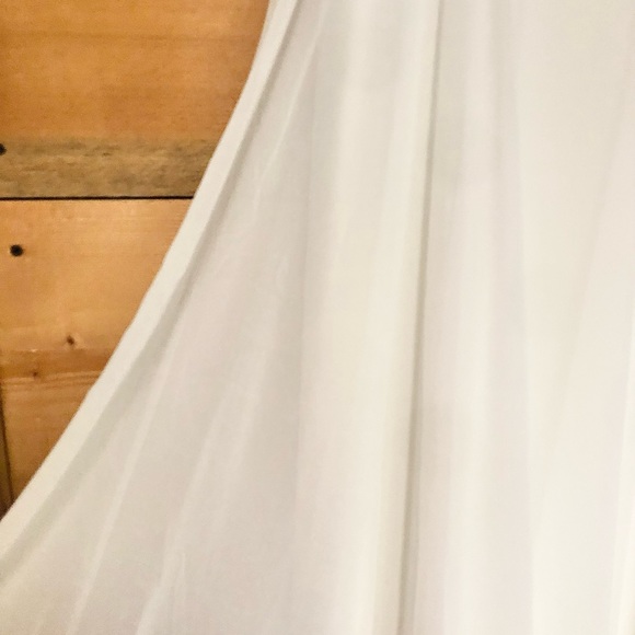 Jenny Yoo sheer chiffon maxi skirt white ivory gala event - Picture 2 of 6